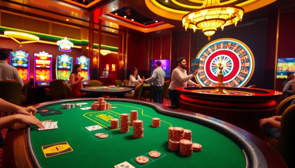 Winning strategy at the nh88 poker table in a luxurious casino environment.
