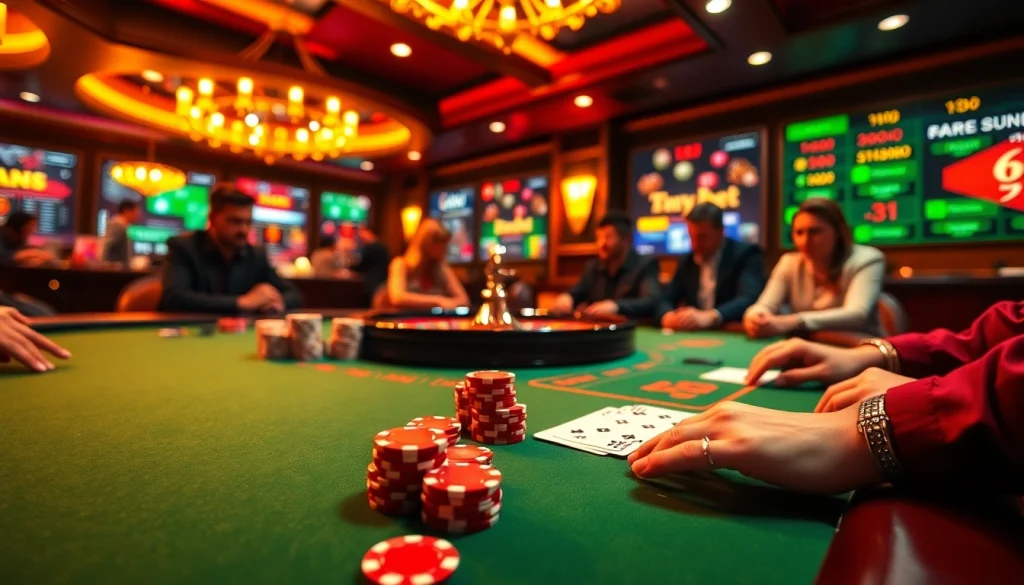 Experience thrilling gameplay at 789 bet with poker chips, cards, and roulette wheel in action.