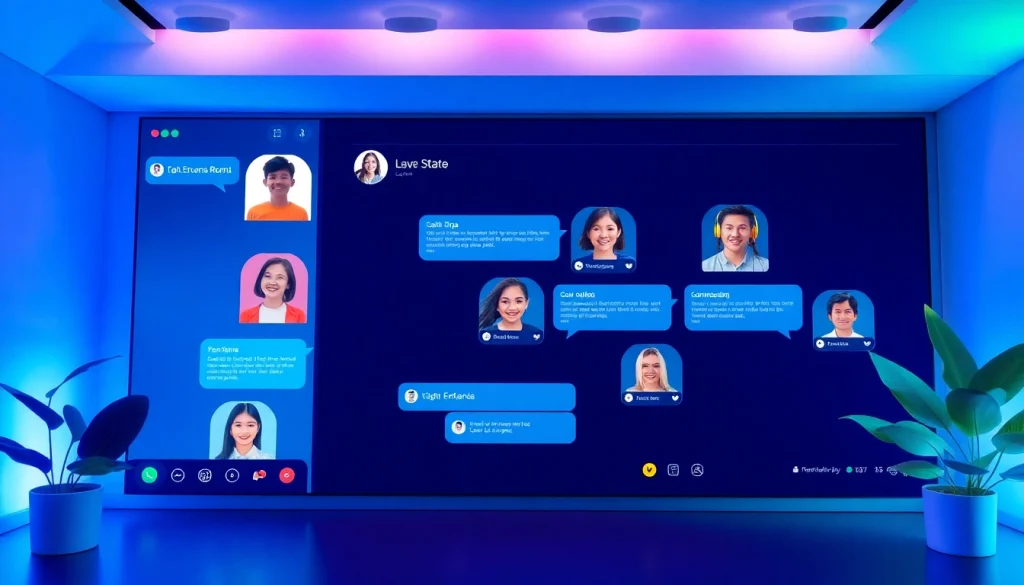 واجهة دردشة تفاعلية توضح شات تعب قلبي وتفاعل مستخدمين متنوعين.