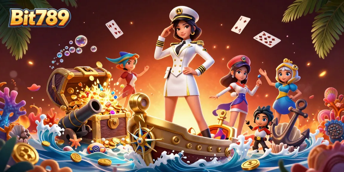 Experience exciting games at Bit789 Casino with thrilling characters and vibrant oceanic elements.