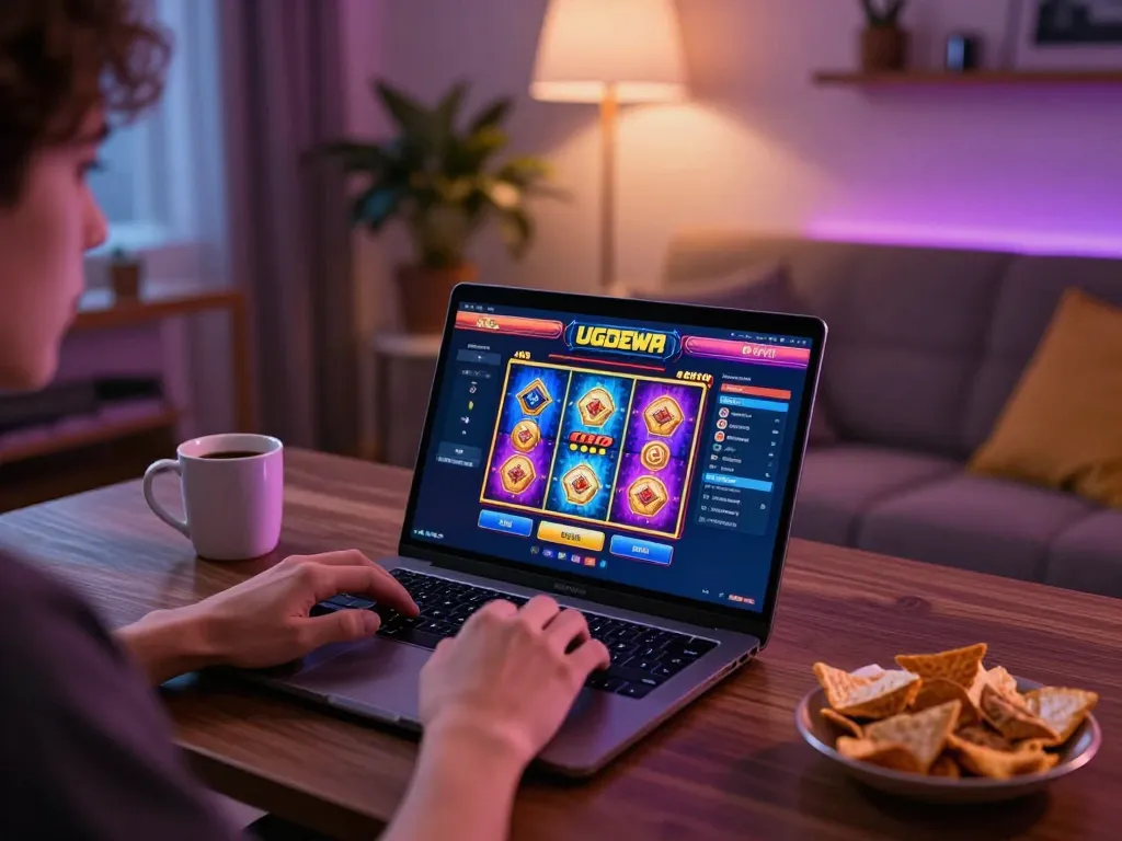 Experience exciting gameplay on UGDEWA slot games in a cozy home setting