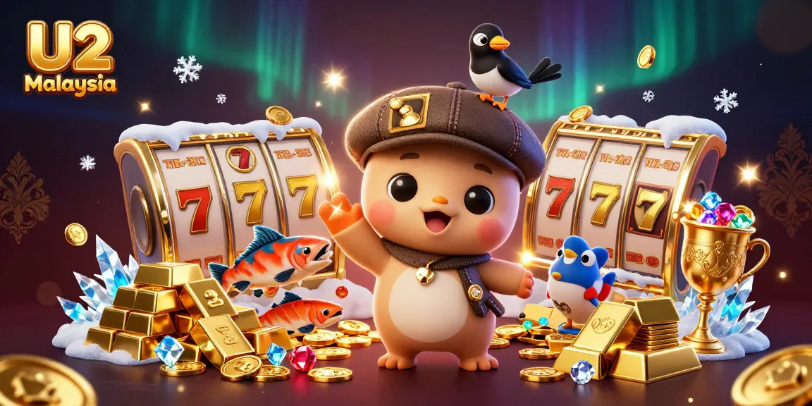 Engage in thrilling gameplay at U2 Malaysia's dynamic casino scene featuring jackpot slots and playful characters.