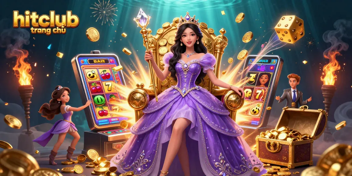 Experience the excitement of hitclub trang chủ with a glamorous casino theme featuring slots, jackpots, and vibrant game elements.