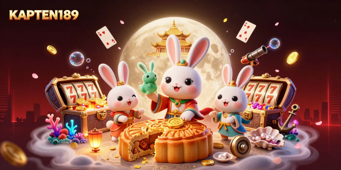 KAPTEN189 menguji keberuntungan dengan simbol slot dan chip poker dalam ilustrasi warna-warni.